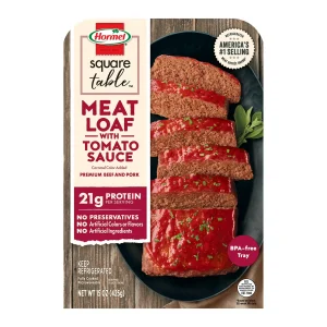 HORMEL SQUARE TABLE Meatloaf With Tomato Sauce Refrigerated Entrée