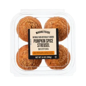 Marketside Pumpkin Spice Streusel Muffins 14 oz Tray 4 Count